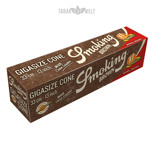 Smoking Brown Cone Giga Size mit Einfullhilfe Box 6 x 1 Stuck
